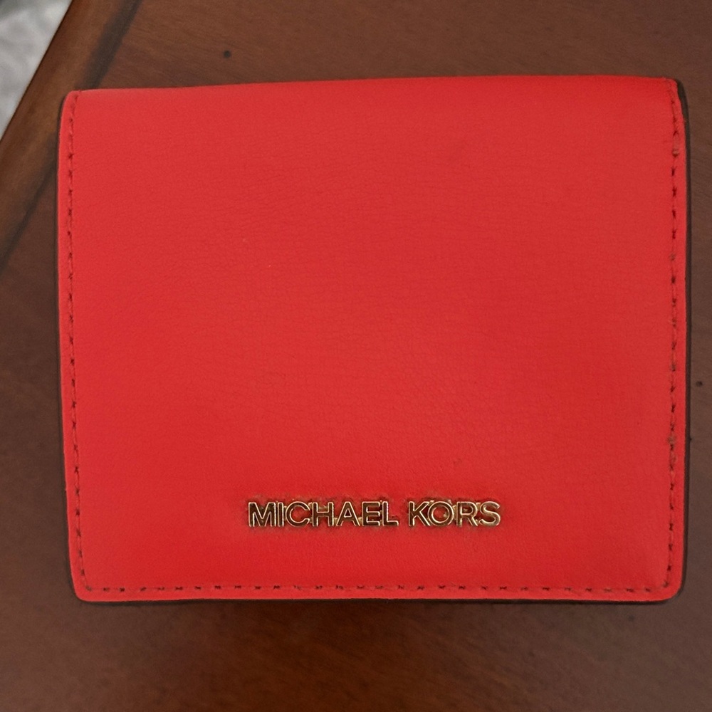 Michael Kors Vibrant Orange Card Holder